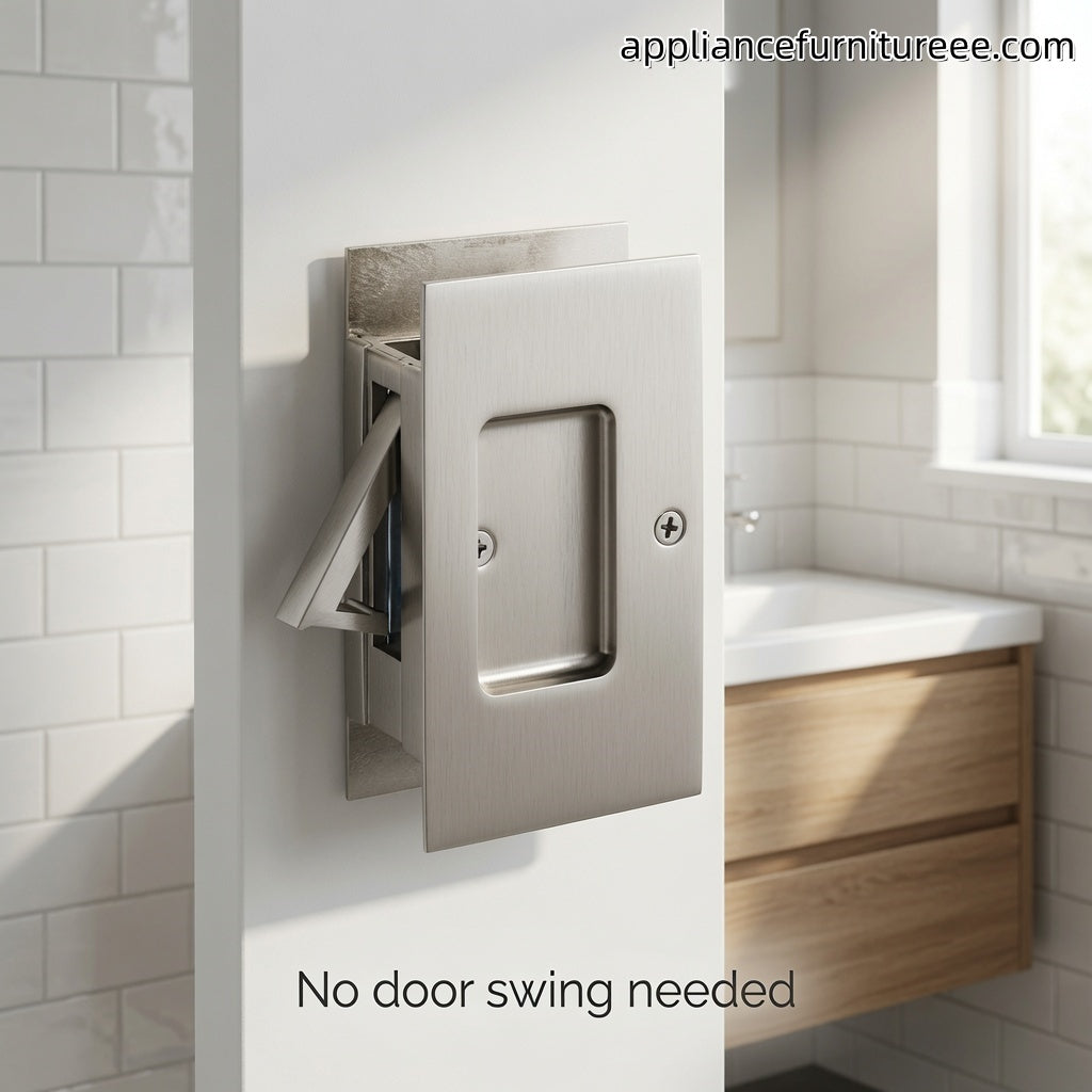 Designed for sliding doors opens easily by pulling the edge