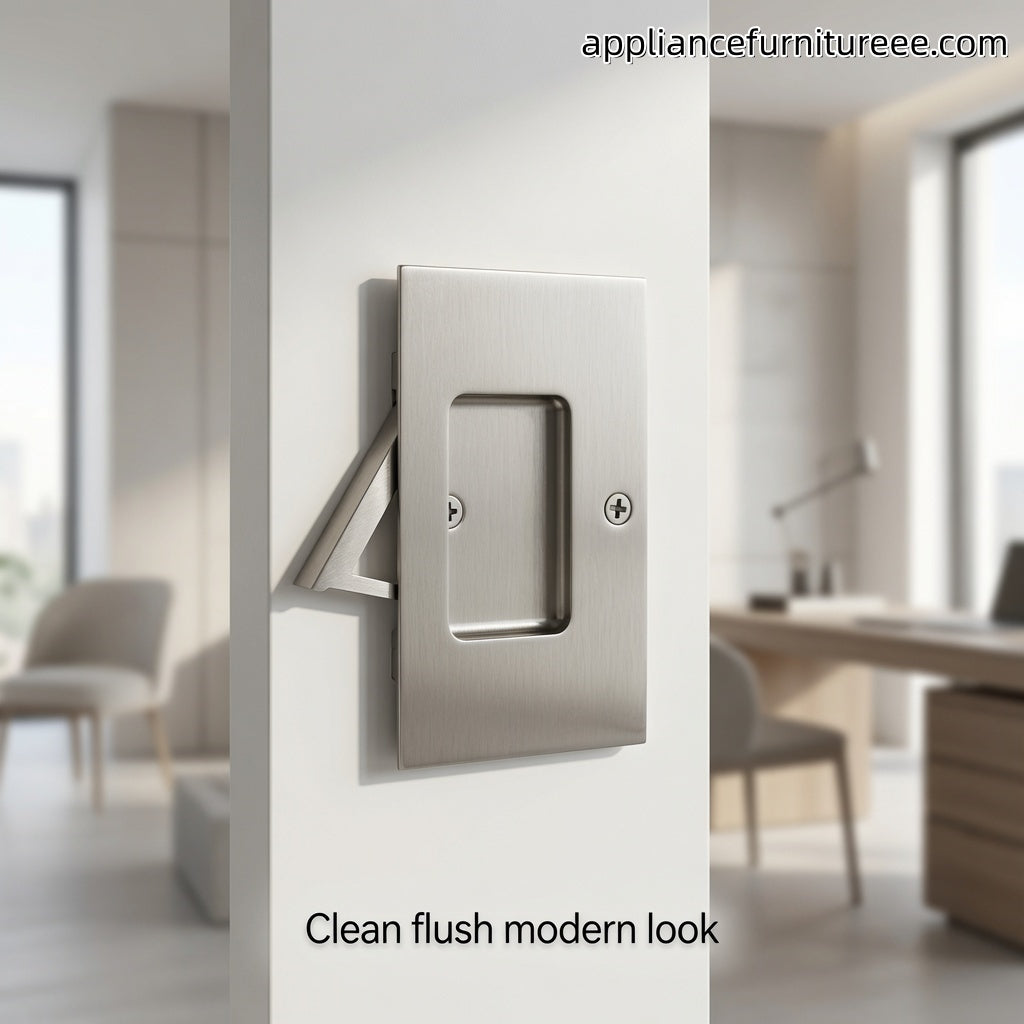 Designed for sliding doors opens easily by pulling the edge