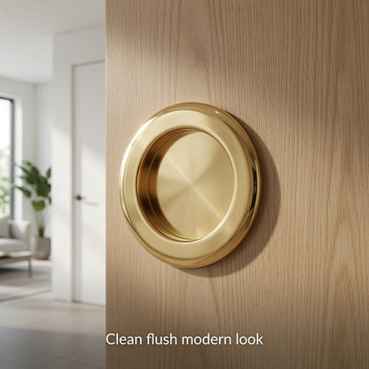 Give Your Sliding Doors a Simple Round Flush Pull