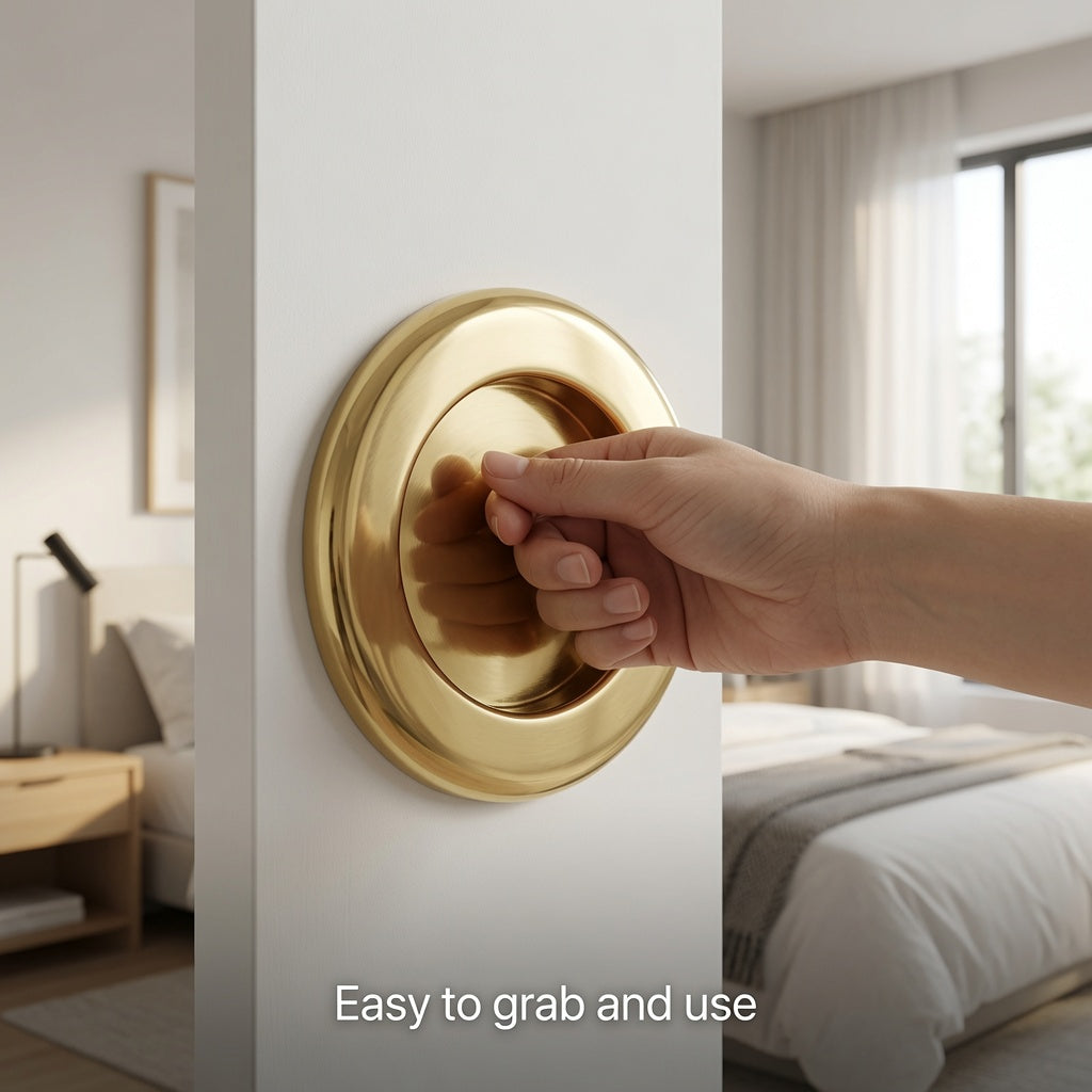 Give Your Sliding Doors a Simple Round Flush Pull