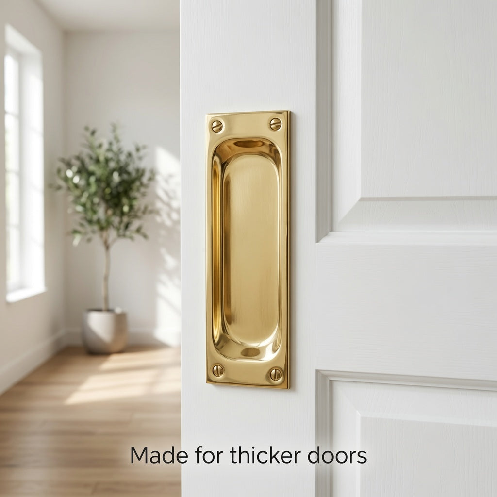Get a Solid Brass Pull That Fits Thicker Pocket Doors