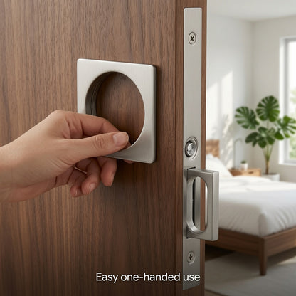 Upgrade Your Pocket Door with a Square Flush Lock