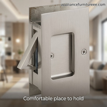 Designed for sliding doors opens easily by pulling the edge