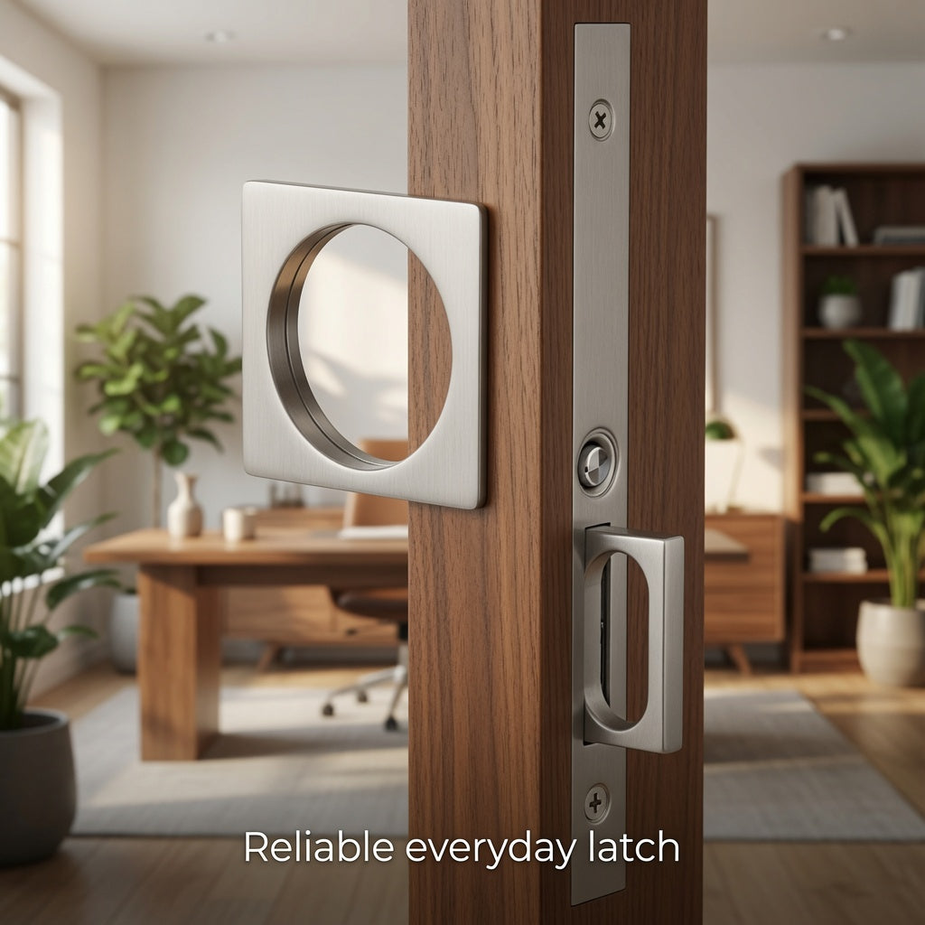 Upgrade Your Pocket Door with a Square Flush Lock
