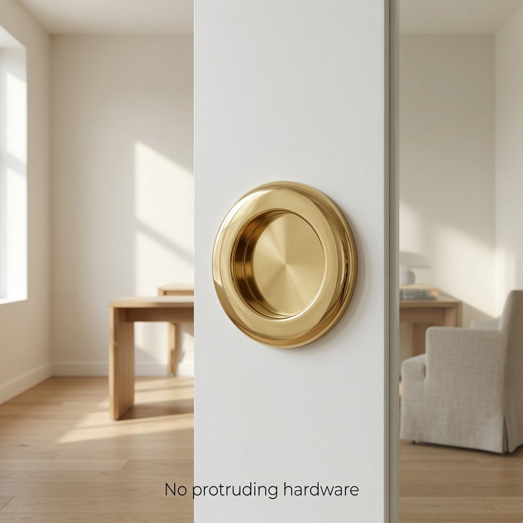 Give Your Sliding Doors a Simple Round Flush Pull