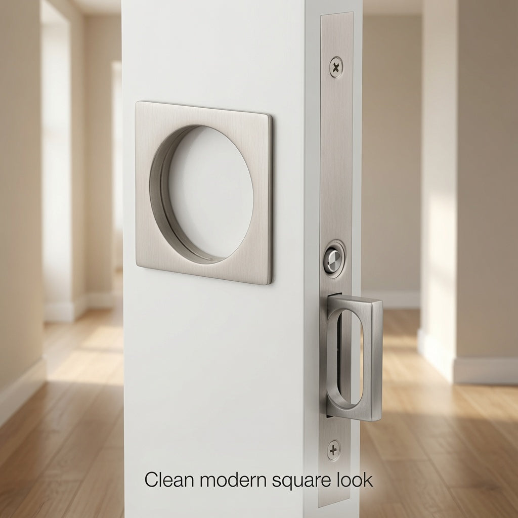 Upgrade Your Pocket Door with a Square Flush Lock